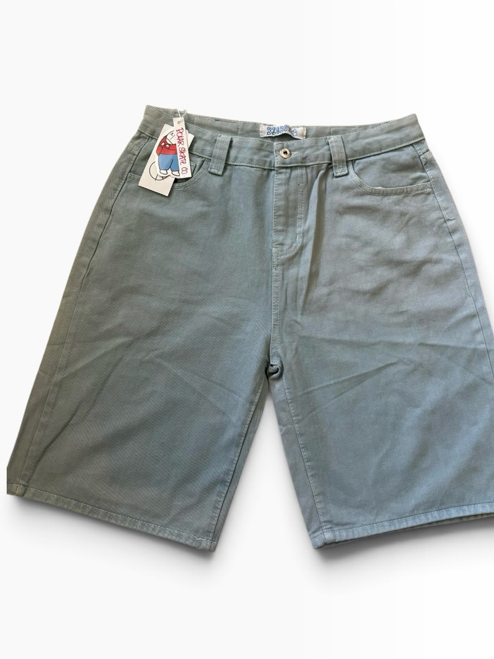 Polar Skate Co Big Boy Shorts Streetwear Cotton Denim XL Light Blue NWT